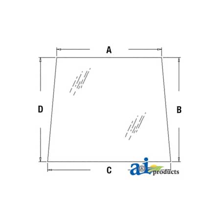 A & I Products Glass, Windshield, Upper 52" x32" x4" A-3G710-70510